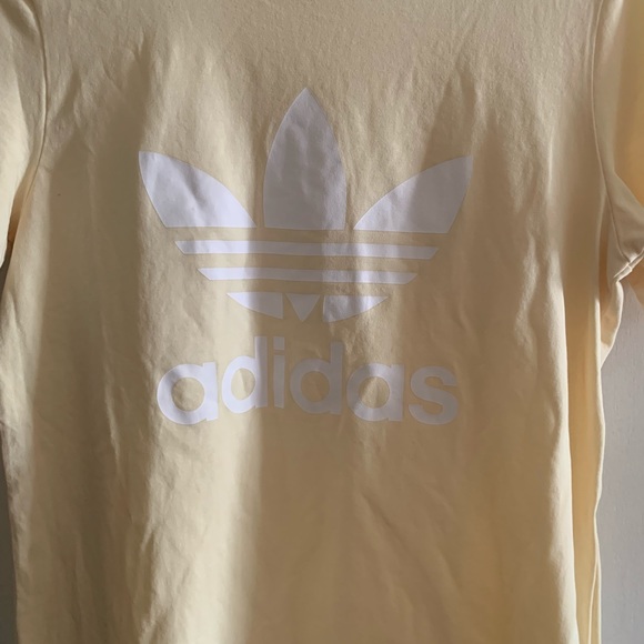Adidas Unisex Yellow Short Sleeve Shirt - Picture 4 of 5